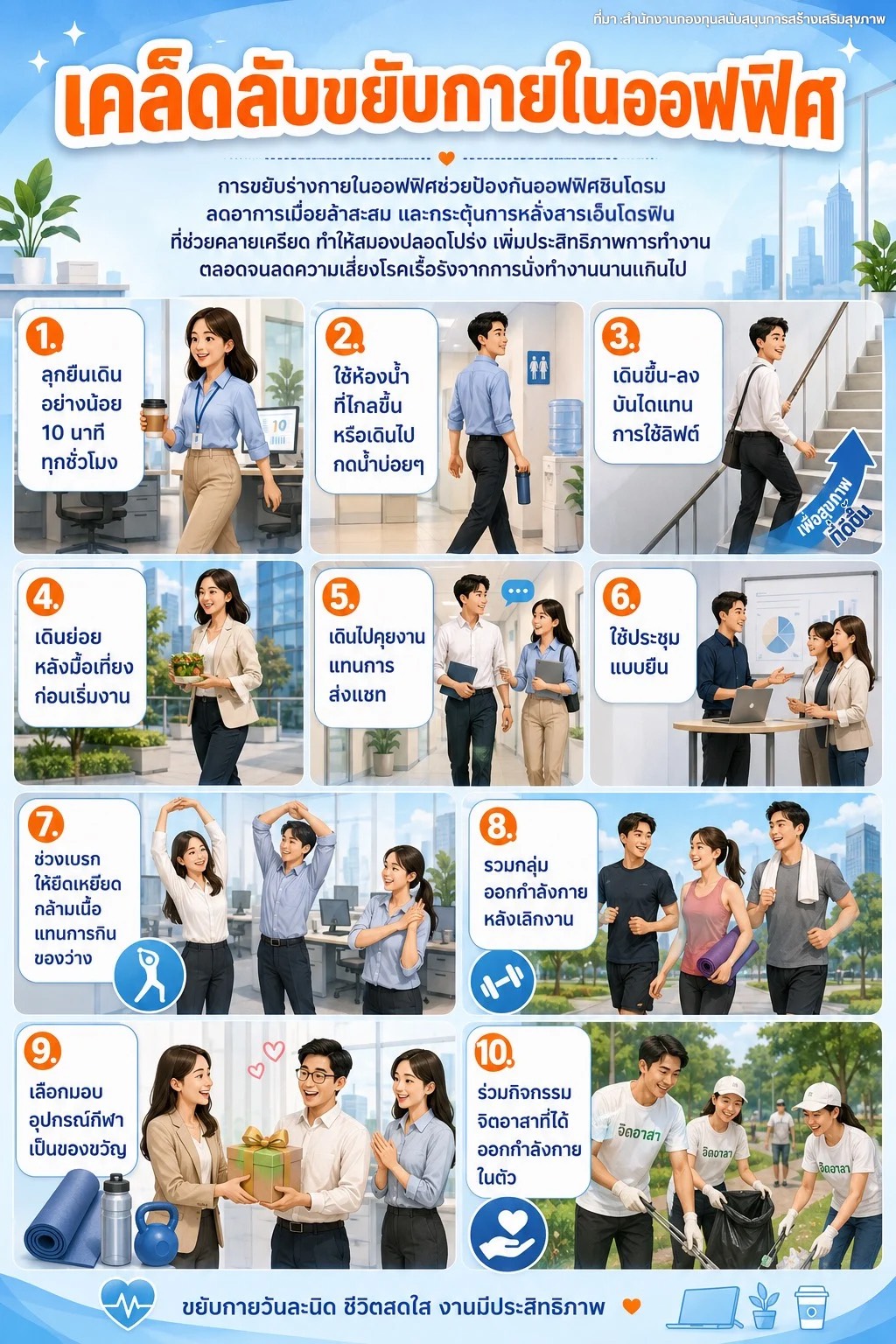 เคล็ดลับขยับกายในออฟฟิศ